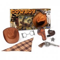 GONHER - ENSEMBLE DE COWBOY DELUXE REVOLVER 8 COUPS MÉTAL